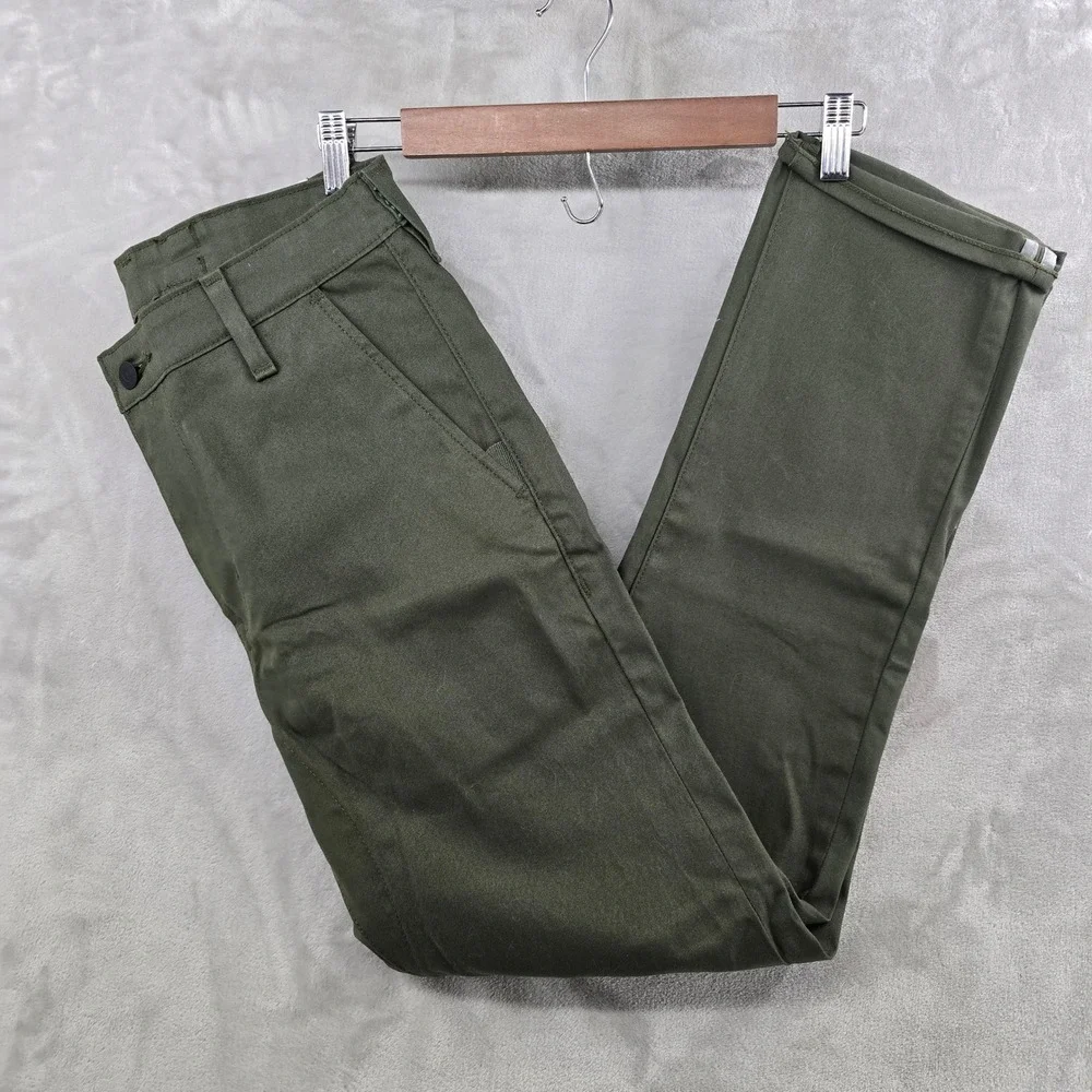 Levi's Chino Pants Mens 31x30 Olive Green 504 Commuter Slim Straight Stretch New